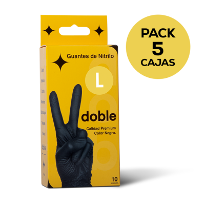 Pack mayorista Guantes Doble – 5 Cajas (500 pares / 1.000 guantes)