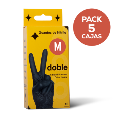 Pack mayorista Guantes Doble – 5 Cajas (500 pares / 1.000 guantes)